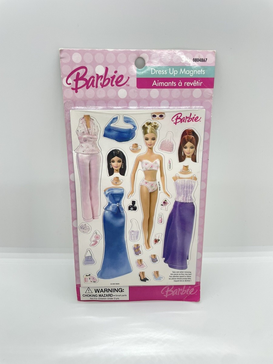 Magnetic Barbie dress up 2005 Matell fridge magnets