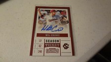 2017 PANINI CONTENDERS #CT-CW WIL CROWE  AUTOGRAPHED BASEBALL CARD