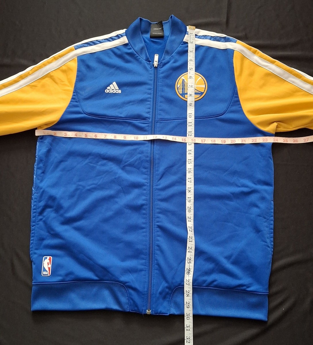 Golden State Warriors Adidas Jacket Warm Up On Court Blue