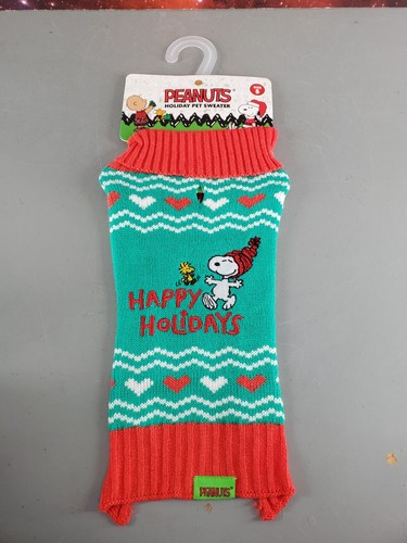 PEANUTS SNOOPY HOLIDAY PET SWEATER SIZE SMALL CHRISTMAS SWEATER CHARLIE BROWN