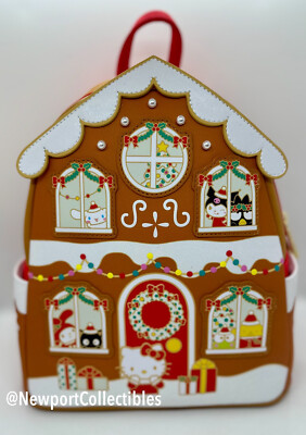 hello kitty gingerbread backpack Loungefly Hello Kitty & Friends Gingerbread House Holiday Backpack  Exclusive NWT