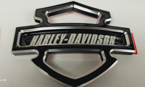 Harley Custom Gas Tank Aluminum Emblems For Touring models 2024+ BLACK & GOLD - Picture 6 of 9