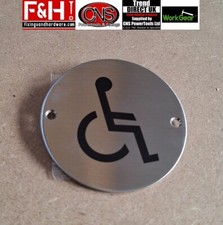 Disabled Toilet Disabled Access 75mm Round Sign Clearance