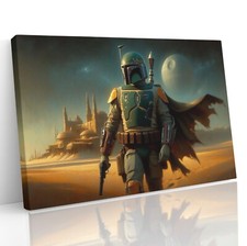 Star Wars Boba Fett Bounty Hunter Canvas Print Wall Art Painting Picture Poster