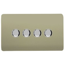 Trendi Switch Decorative Light Switches & Sockets Gold & Polished Chrome Inserts