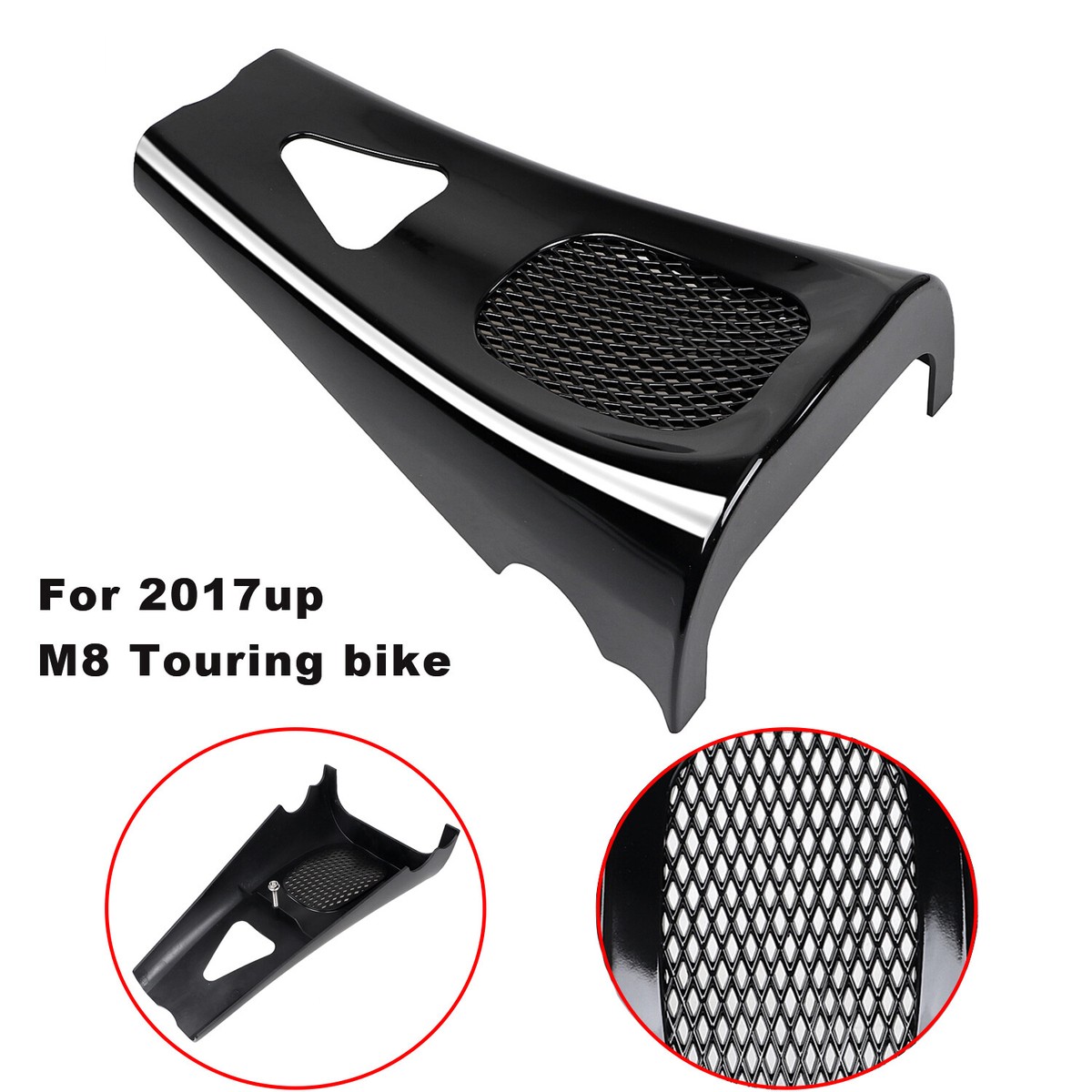 Vivid Black Motor Chin Spoiler For Harley Touring Road