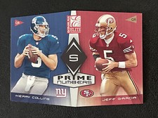 2002 Donruss Elite KERRY COLLINS / JEFF GARCIA Prime Numbers #'d 1541/1600 #4
