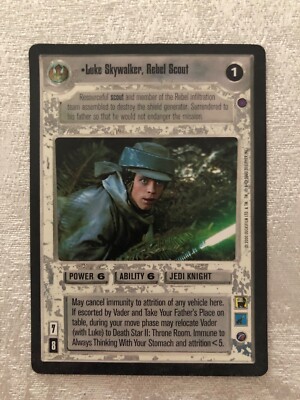 Star Wars Trading Card Game CCG, Luke Skywalker, Rebel Scout. Near Mint