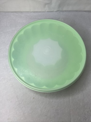 Tupperware Jello Mold Ice Ring 3pc Jel-N-Serve Mint Green 1201-12 1202-1 1203-2 - Picture 2 of 5