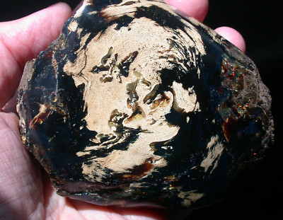 Beautiful Creamy Blue AMBER Fossil Gemstone GIANT 206 gram Piece