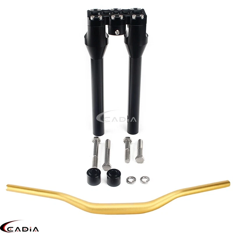 1-1/2" Clamping Bar Handlebar Risers 12" Tall For Harley Sportster Dyna Softail - Image 4 of 4