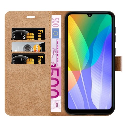 For Huawei Y7P Wallet Case, Magnetic Flip Leather Phone Cover + 9H Screen Glass - Picture 3 of 12