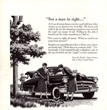 Bell Telephone System Ladies have Flat Tire Lineman Angel Vintage Print Ad 1955