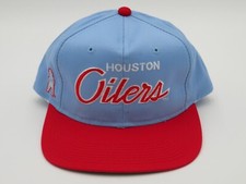 Vintage 90s NWOT Sports Specialties Houston Oilers NFL Football Snapback Cap Hat