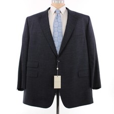 Jack Victor NWT Wool Blend Pierce Two Piece Suit Size US 52PR in Navy/Light Blue