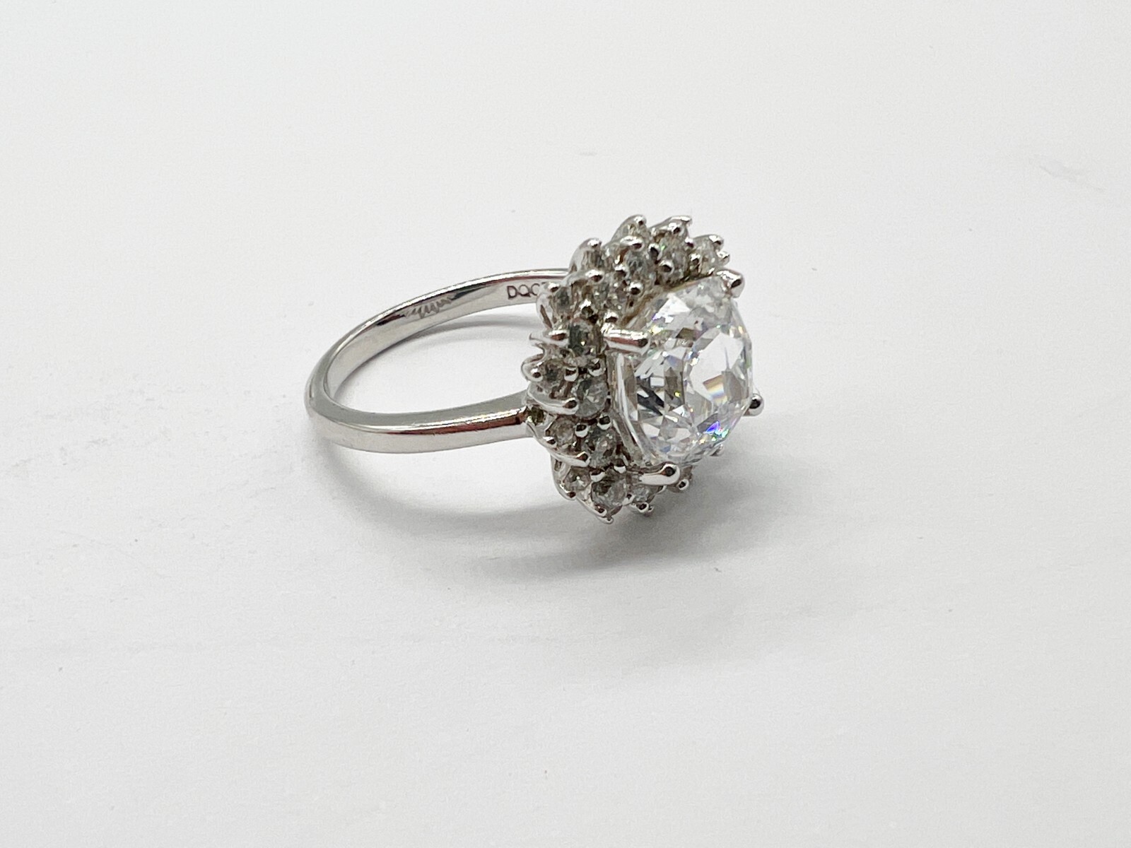 VINTAGE SOLID STERLING SILVER BRIGHT SQUARE CLUST… - image 3