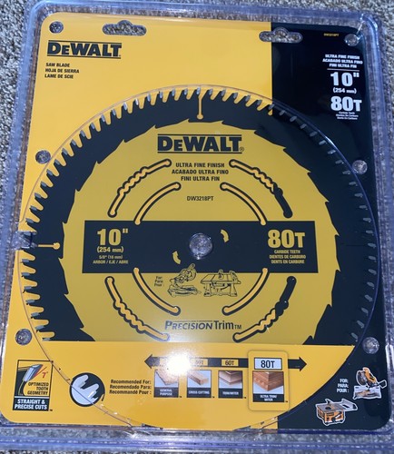 Dewalt DW3218PT 10" 80T Präzision Trim ultrafeine Oberfläche Sägeblatt - Bild 5 von 6