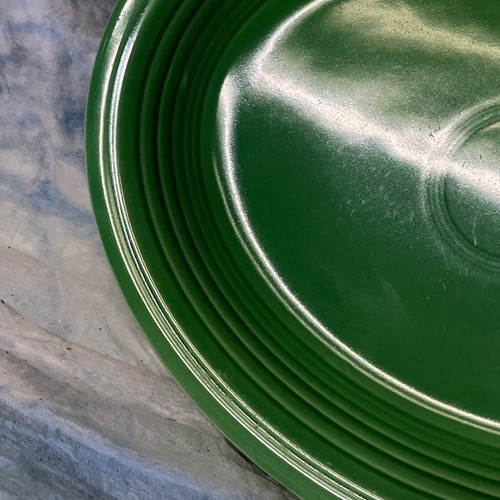 Homer Laughlin 12.75 in Fiesta Green Oval Serving Platter Plate Dish Vintage - Picture 2 of 15