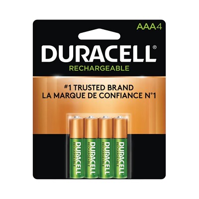 AAA Duracell (DX2400) NiMH 900 mAh Batteries 4-Card (Box of 6)