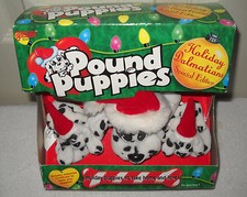 9420 NIB Galoob Special Edition Pound Puppies Holiday Dalmatians Plush