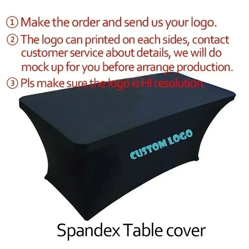 Mantel elástico con logotipo personalizado de spandex para banquete boda exposición - Imagen 16 de 18