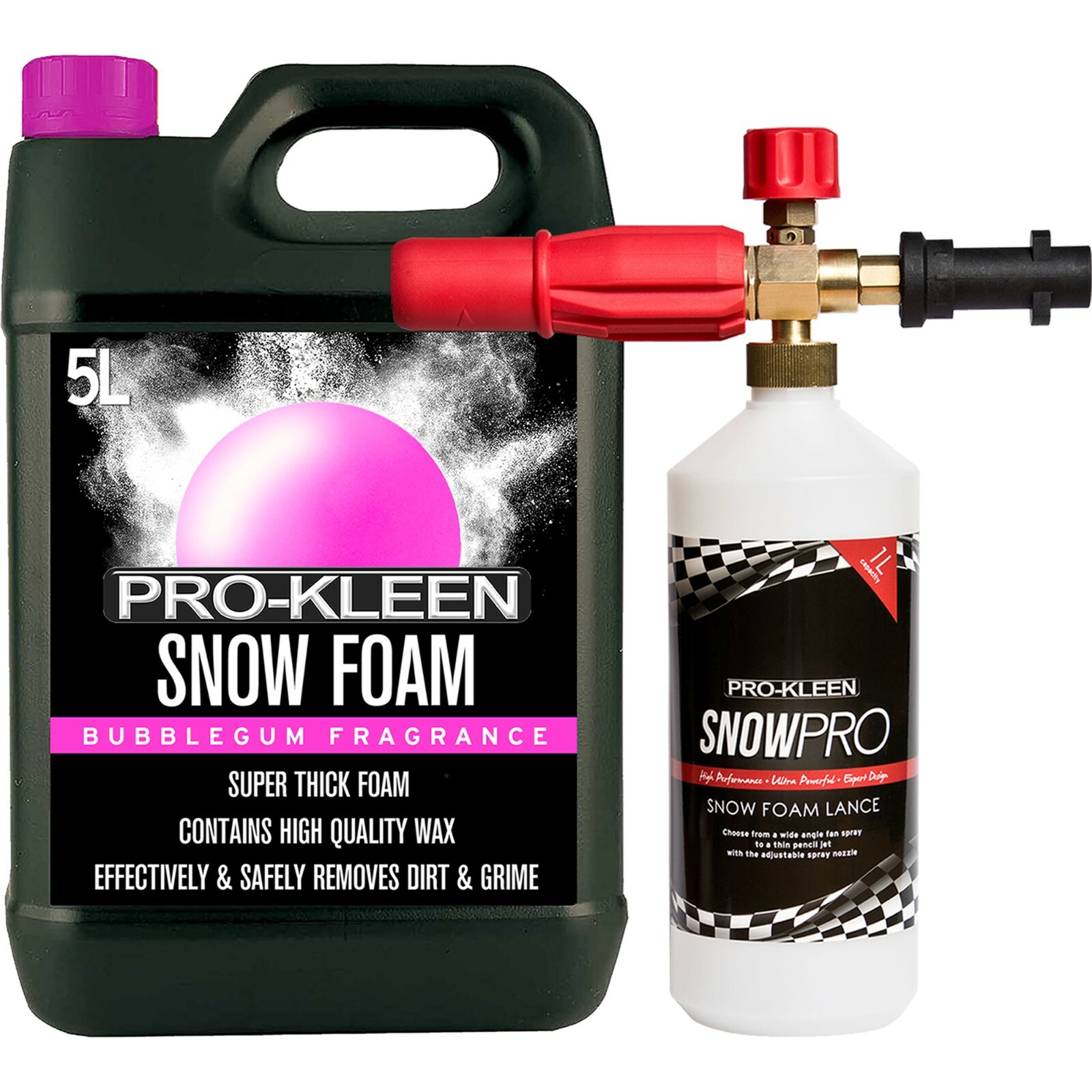 ProKleen Lance Cannon Gun Karcher Compatible &  Car Snow Foam Bubblegum 5L