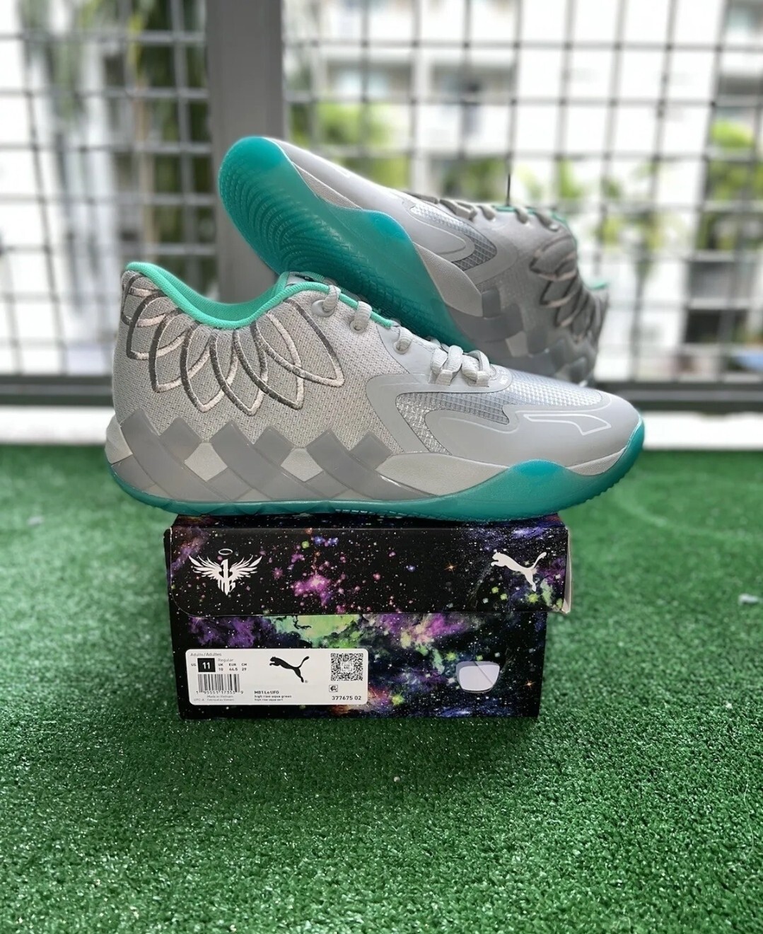 NEW Puma MB.01 Low UFO Aqua Green Lamelo Ball 37767502 Men's Size 11