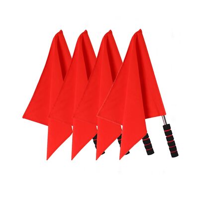 GANAZONO 4pcs Referee Flag Volleyball Line Judge Flags Stainless Steel Sponge...