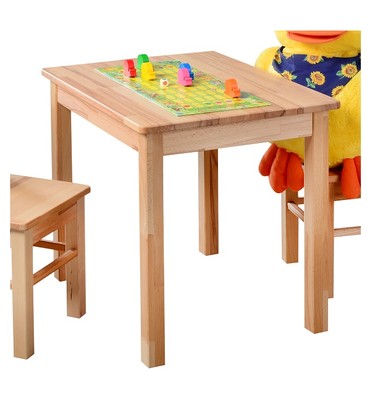 Kindertisch Beistelltisch  Spieltisch Kernbuche massiv holz 1199-3