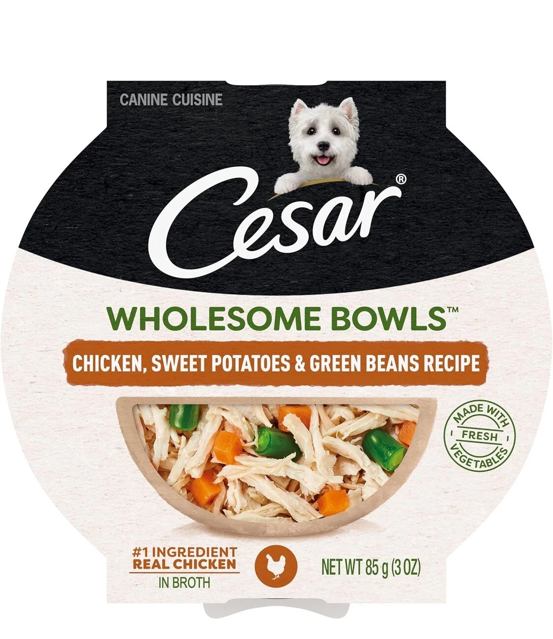 CESAR WHOLESOME BOWLS Adult Soft Wet Dog Food, 1.88 Pound (10 Count)