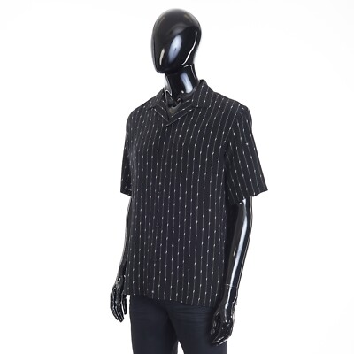 CELINE 1520$ Hawaiian Shirt - Loose Fit, Printed Stripe Silk