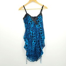 City Studio Juniors 5/6 Leopard Animal Print Dress Cocktail Blue Black USA Made