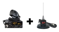 President Ted FCC 40 Channel AM/FM 12V CB Radio + K30 35" Mag Mount CB Antenna