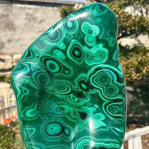 9LB Natural rare glossy Malachite cat's eye cluster rough mineral sample - 第 11/14 張圖片