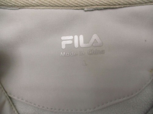 FILA Size L Mens Gray Full Zip Stand Collar Zip Pocket Warm Softshell Jacket 501 - Picture 7 of 9