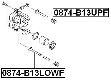 PIN SLIDE / WHEEL STUD - For Subaru IMPREZA G11 2000-2007 OEM 26231-FE001 - Image 2 of 3