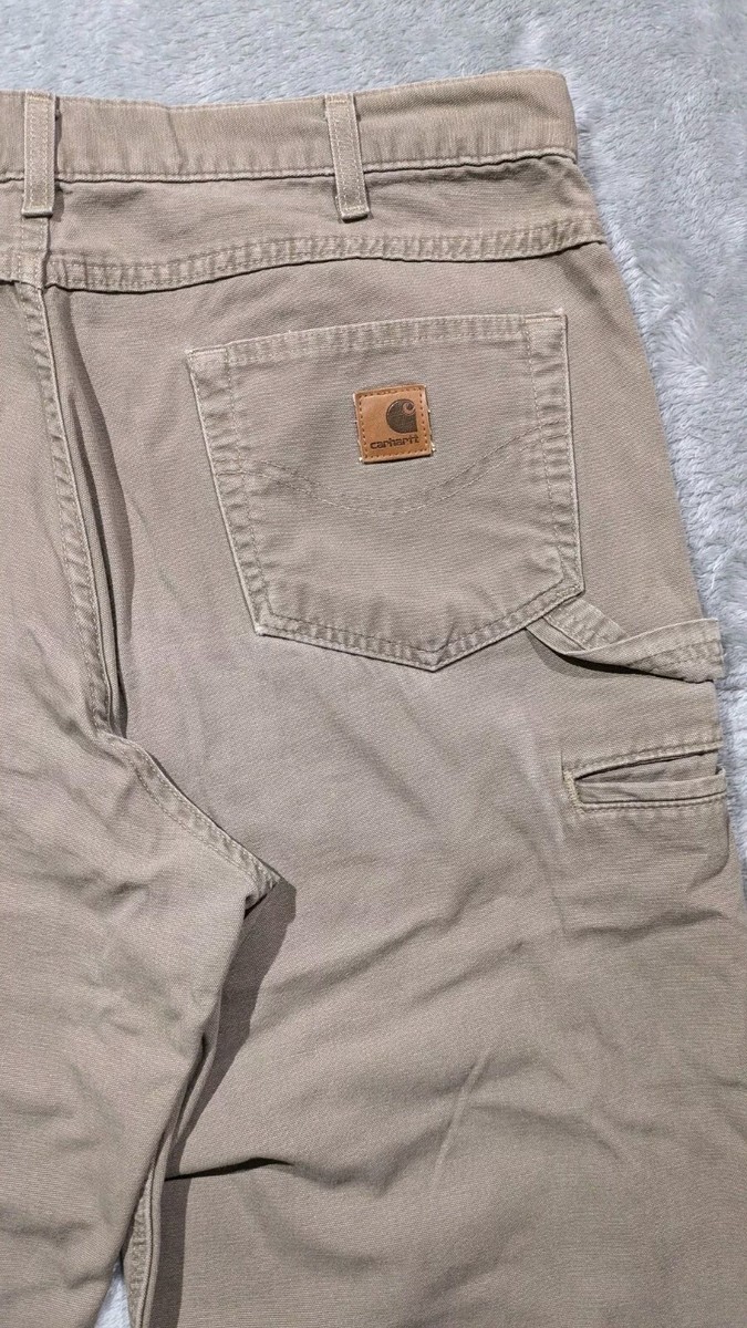 Carhartt B159-MUS Pants Men's W38 x L30 Brown Loose Fit Carpenter