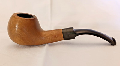 Boschetto Malta Bent Billiard Olivenholz Pfeife ca. 50er Jahre seltene Pfeife Estate
