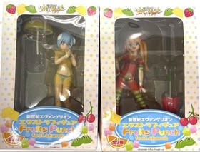 SEGA Neon Genesis Evangelion Fruits Punch Rei Asuka Figure Set Anime unused