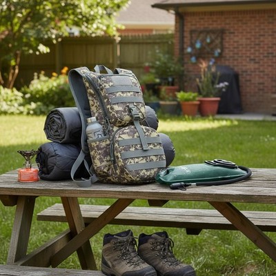 22L Trinkrucksack mit 3L Wasserblase Joggen Radfahren Wandern Bergsteigen Cam...