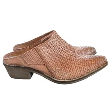 ROAN by Bed Stu Vita Pecan Woven Heeled Mule, Size 7
