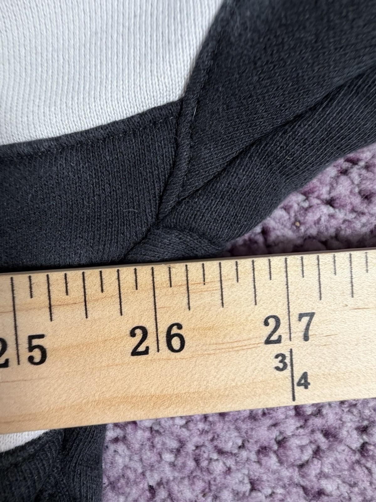 Adidas Originals Cropped Hoodie Women’s M Black White Colorblock Trefoil thumbnail 4