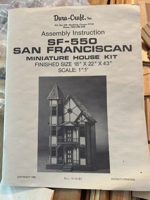 Doll House. Vintage Dura-Craft San Franciscan SF-550. Open Box