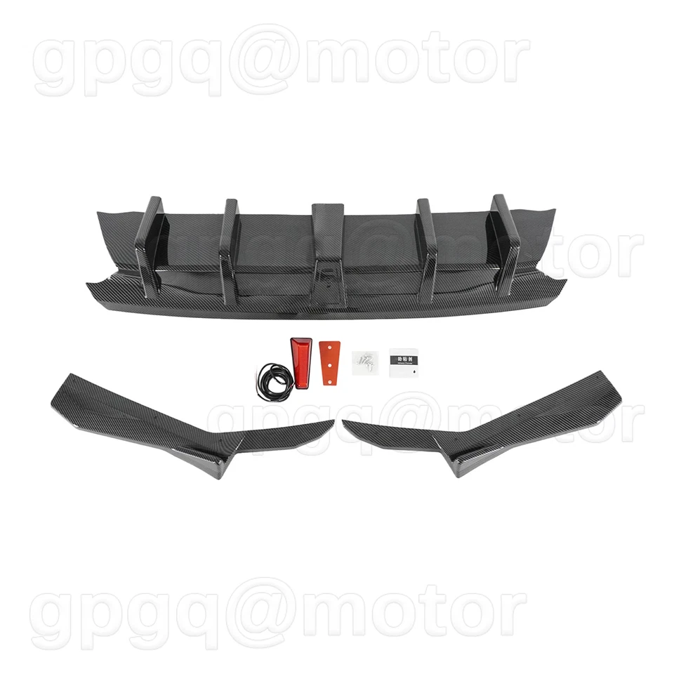 Difusor traseiro de fibra de carbono com luz LED para Lexus IS300 IS350 21-2025 JDM - Imagem 2 de 4