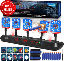 Nerf Target Set, 5 Electronic Digital Targets for Nerf Guns, Auto-Reset, Scoring
