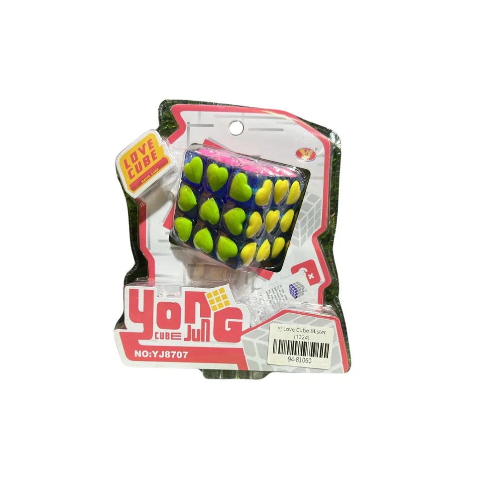 YJ 3x3 Love Heart Cube - Trasparente chiaro - (confezione da 10) - Immagine 4 di 4