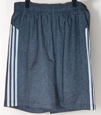Official Adidas Brand Men's Gray Athletic Soccer Shorts Size Medium Casual
