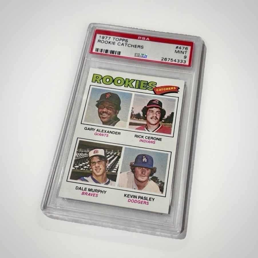 1977 Topps ROOKIE CATCHERS Dale Murphy CENTERED RC #476 PSA 9 MINT