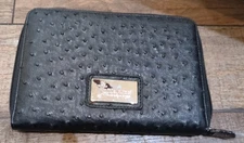 Initials Inc. Black Small Clutch  Wallet Black New 