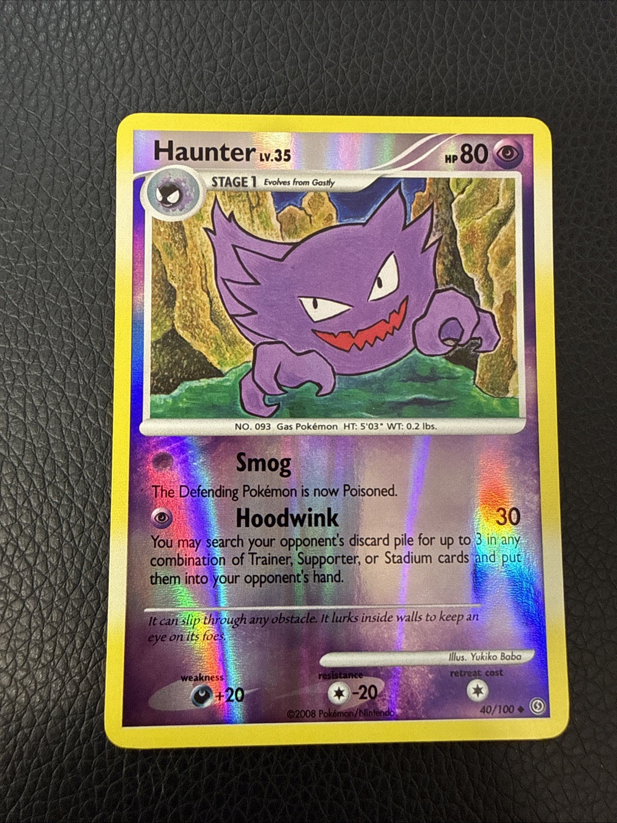 Pokemon Haunter 40/100 Stormfront Reverse holo Pokemon Card - LP